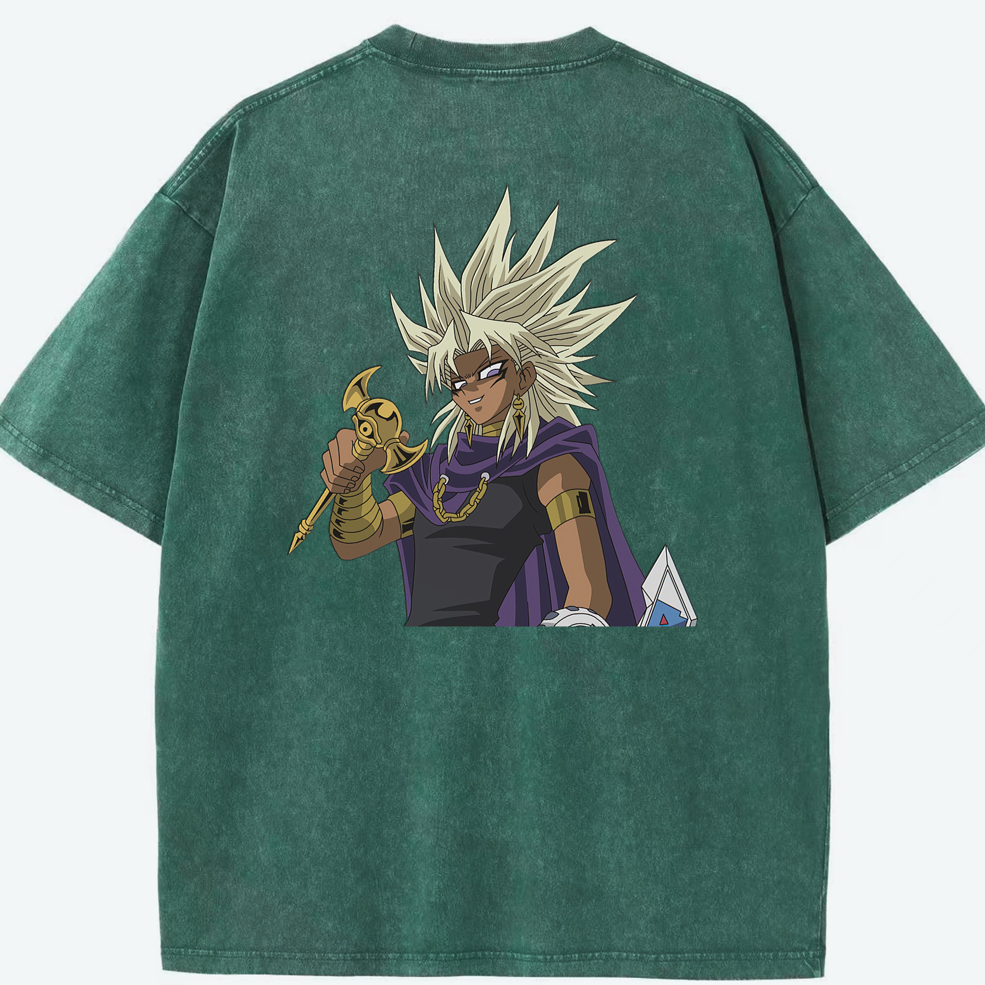 （画像用） 遊☆戯☆王 Yu-Gi-Oh! 綿100% ヴィンテージ風 半袖Tシャツ（背面プリント）